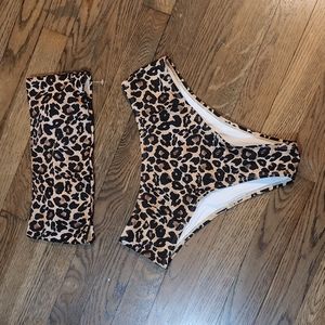 Leopard Print Women's Swimwear Set